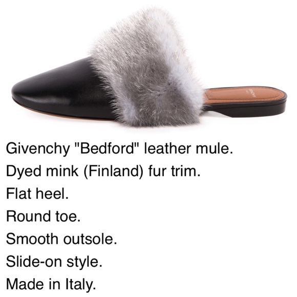 NWT 100% authentic Givenchy Bedford Mink Fur Mule - Picture 3 of 8